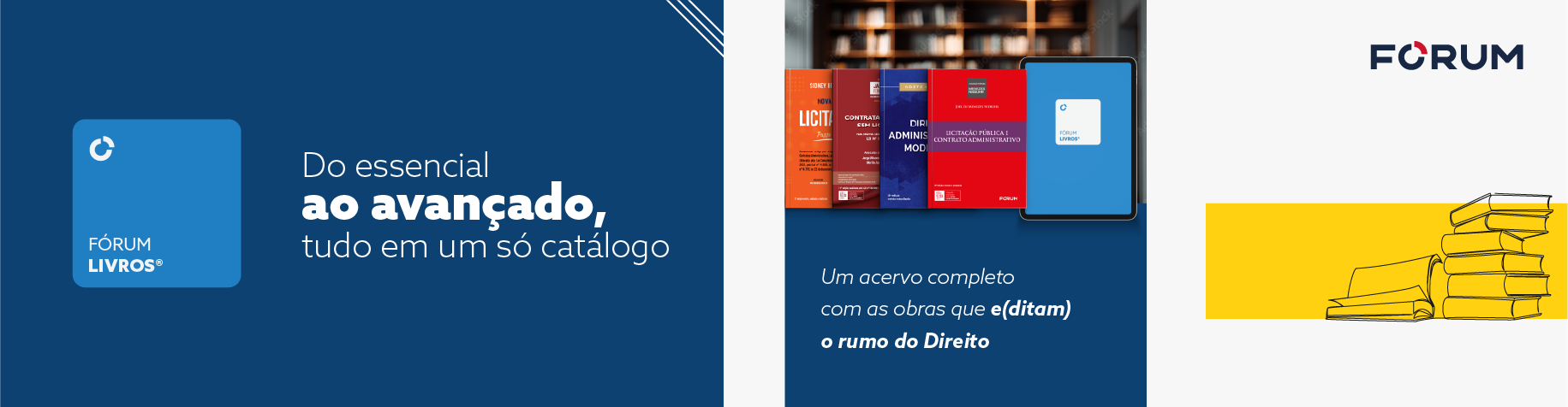 Um acervo completo com as obras que e(ditam) o rumo do Direito.